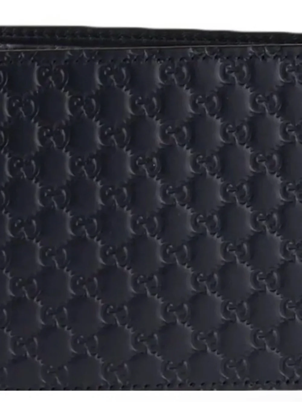 Gucci Men's Navy Embossed GG Leather Wallet